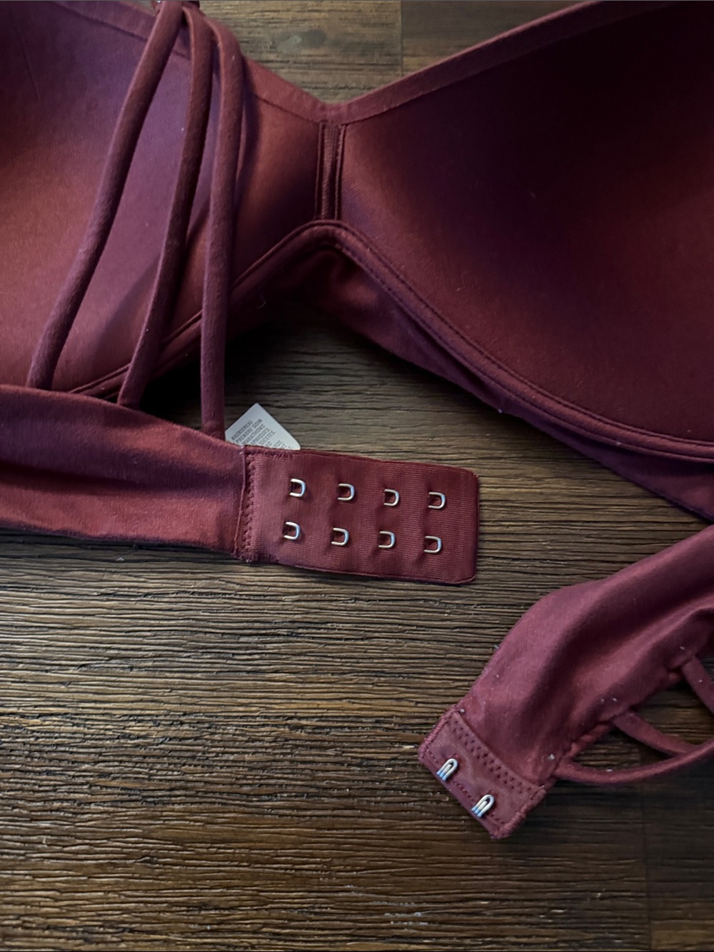 American Eagle Aerie Real Sunnie Wireless Push Up Bra Burgundy 36B - Picture 6 of 11